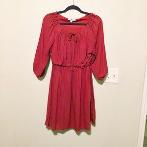 Burnt Orange 3/4 sleeve knee length dress